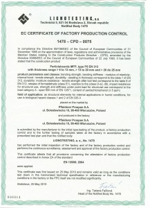 Certifikát CE EN